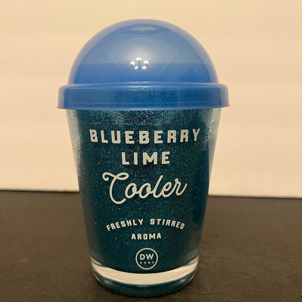NWT DW Home Blue Lime Cooler Glitter Candle